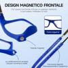 NEW VISION NV2904 Reading Glasses, 4-Pack, Magnetic Front Closure, Blue C7, +3.5 view 3
