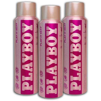 3-Pack Playboy Play It Sexy Deodorant Spray, 3 x 150 ml