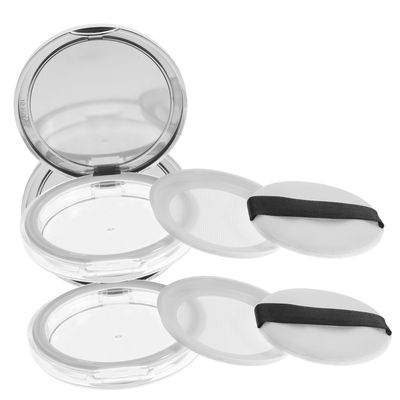Beavorty 5 g Empty Powder Containers with Sifters and Soft Puffs, 2-Pack