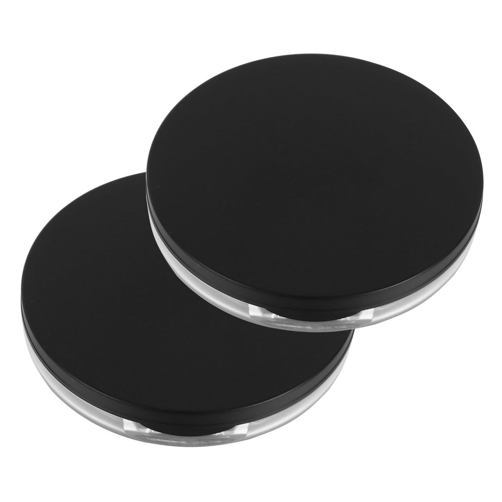 Beavorty 2-Pack Empty Loose Powder Containers with Puffs and Sieves, 5 g, Travel Size