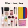 SDFHU Women's Toiletry Bag, Colombia Flag Design, Single-Layer Makeup Pouch view 2