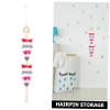 Beech Wood Hair Clip Organizer with Cartoon Motif for Children's Room view 3