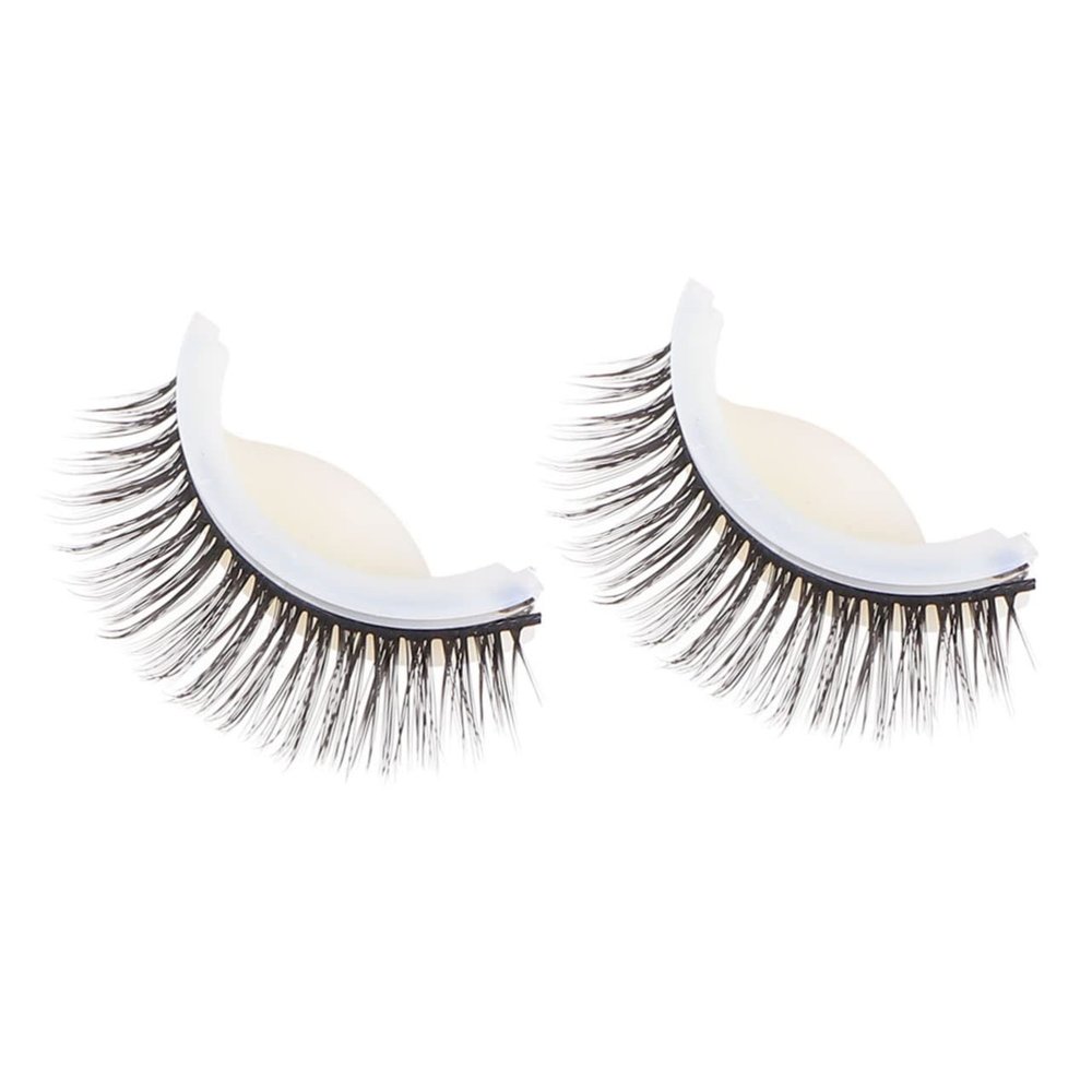 3D Self-Adhesive False Eyelashes, Black, Plastic