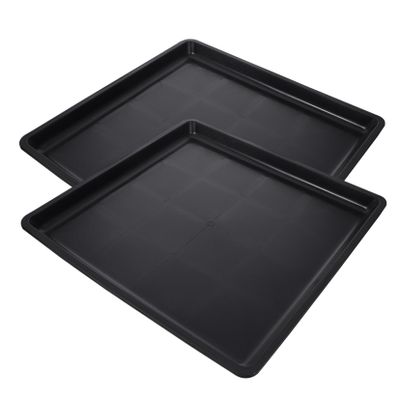 EXAOMBLE 2-Piece Plastic Dog Crate Replacement Tray, 38 x 38 x 2.5 cm