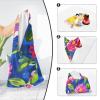 Yoogain Personalized Travel Bag, Carnation, Zinnia and Peony Design, Royal Blue, Camera Lens Cloth, Portable Travel Organizer, 55 x 55 cm view 3