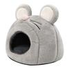 Mouse-Shaped Hamster Bed, Windproof Plush Cotton Sleeping House view 1