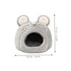Mouse-Shaped Hamster Bed, Windproof Plush Cotton Sleeping House view 2