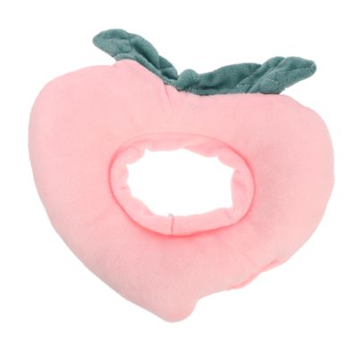 Adjustable Pink Plush Protective Peach Collar for Cats