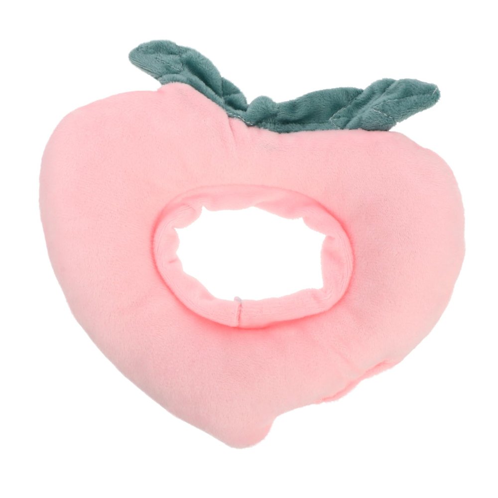 Adjustable Pink Plush Protective Peach Collar for Cats