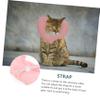 Adjustable Pink Plush Protective Peach Collar for Cats view 3