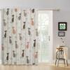 Cartoon Cat Curtain, 107 x 215 cm, 1 Panel view 2