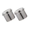 Stainless Steel Sample Jars, 2 Count, with Lids, Silver, Durable view 1