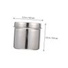 Stainless Steel Sample Jars, 2 Count, with Lids, Silver, Durable view 2