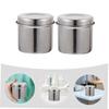Stainless Steel Sample Jars, 2 Count, with Lids, Silver, Durable view 3