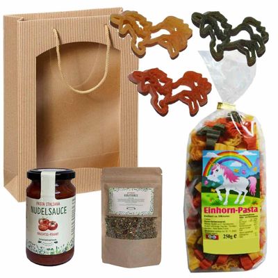 Gourmet Gift Set "UNICORN" with Unicorn Pasta, Sauce and Spices