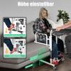Transfer Chair for Seniors with Wheels, Hydraulic Patient Lift, Wheelchair and Commode Chair with 180° Split Seat, Height-Adjustable, Black view 2