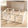 JUCCJUXIN Indoor Puppy Playpen, DIY Plastic Pet Pen, 60 cm High (H75 cm, W126 × 66 cm / 50 × 26 in) view 1