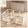 JUCCJUXIN Transparent Acrylic Dog Playpen, Indoor Pet Fence, Portable and Durable, H60CM, A-10 Panel view 1
