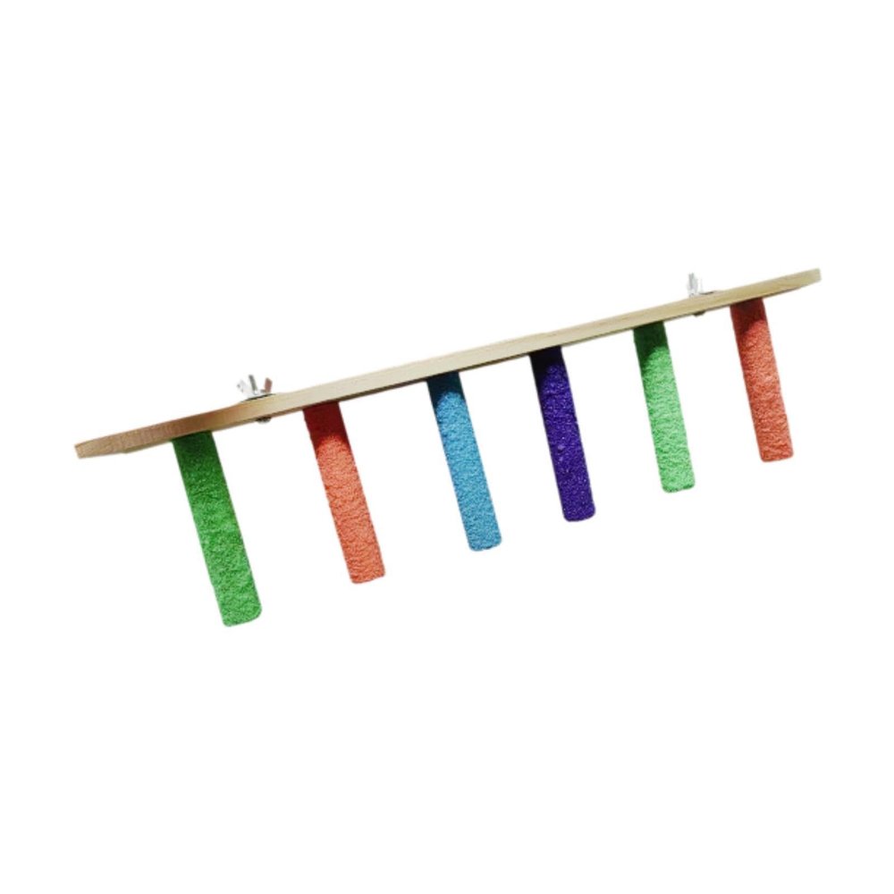 MagiDeal Wooden Bird Perch Climbing Ladder Playstand, 6-Tier
