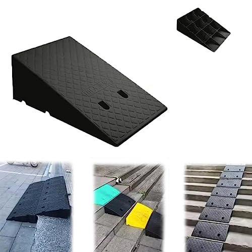 Generic Curb Ramps for Driveways, Portable Loading Ramps, Plastic Sidewalk Ramps, Car Ramps for Curbs and Access (Black, 49 x 38 x 15 cm)