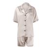 Women's Sexy Satin 2-Piece Sleepwear Set, Gold, XXXXXL view 2