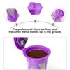 Uonlytech Reusable Plastic and Stainless Steel Coffee Capsules, 6-Pack, Purple, 58 mm view 4