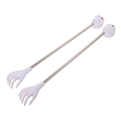 FRCOLOR 10-Piece Halloween Skull Body Massage Back Scratcher Set, Assorted Eye Colors