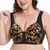 cfpqv Front-Closure Wire-Free Bra for Senior Women, Breathable Bustier, Black, M4 view 1