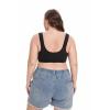 cfpqv Front-Closure Wire-Free Bra for Senior Women, Breathable Bustier, Black, M4 view 3
