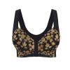 cfpqv Front-Closure Wire-Free Bra for Senior Women, Breathable Bustier, Black, M4 view 4