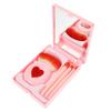 FRCOLOR Travel Makeup Brush Set with Built-In Mirror view 1