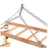 Happyyami Wooden Bird Toy, Small Swing Perch for Parrots and Rodents, Hanging Ladder with Iron Chain view 4