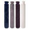 Generise 2-Liter Extra-Long Hot Water Bottle with Soft Fleece Cover, 75 x 11 cm, Long-Lasting Warmth and Comfort (Random Color: Blue, Purple, or Light Gray) view 1
