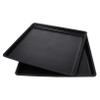 BUGUUYO Cat and Dog Cage Tray, Black Plastic, 2 Pieces view 1