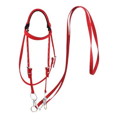 Nylon Horse Bridle with Reins, Braided Rope Design