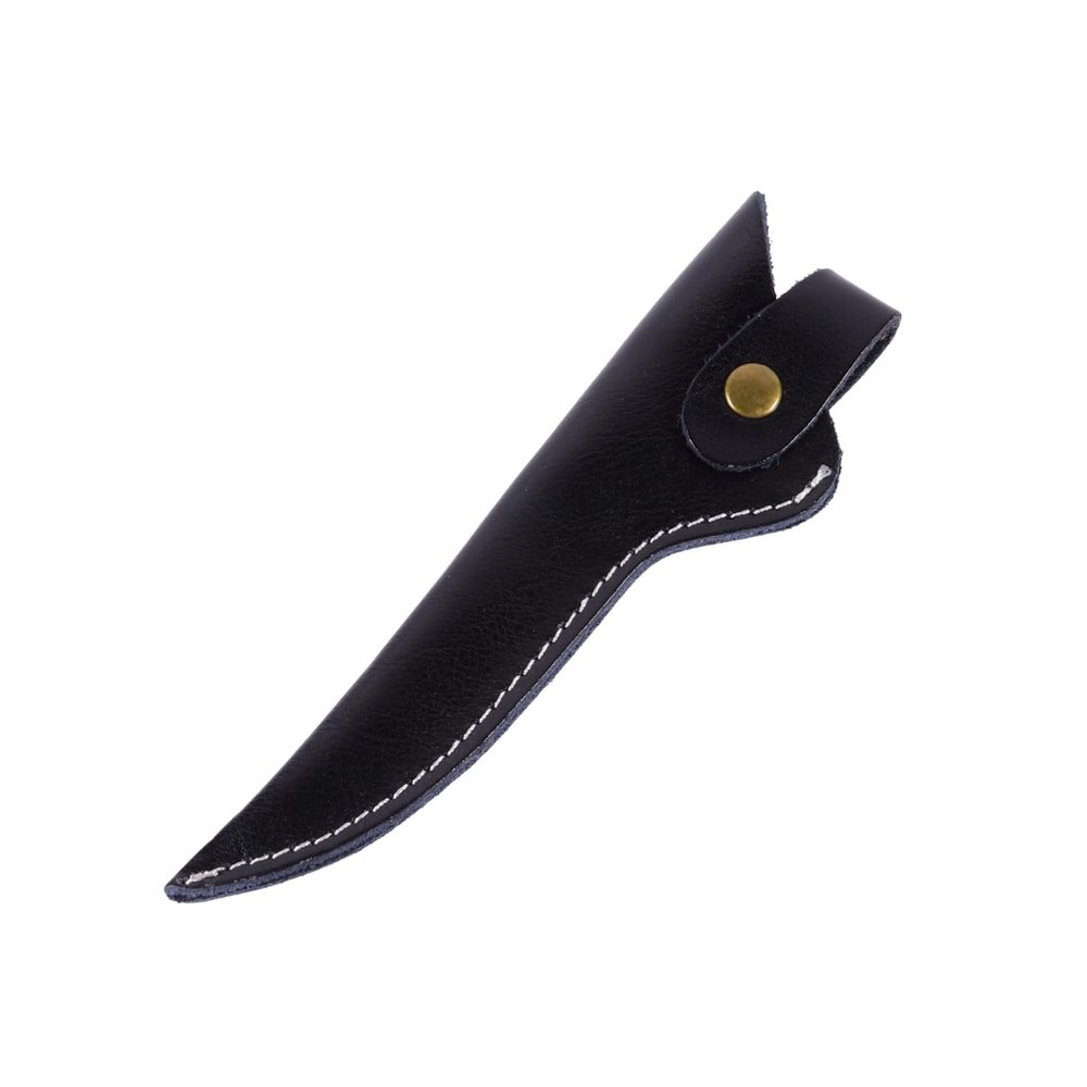 Black Lightweight Leather Scissor Pouch for Hairdressing Scissors