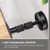 Adjustable Threaded Bed Stopper Set, Black Headboard Stopper view 3