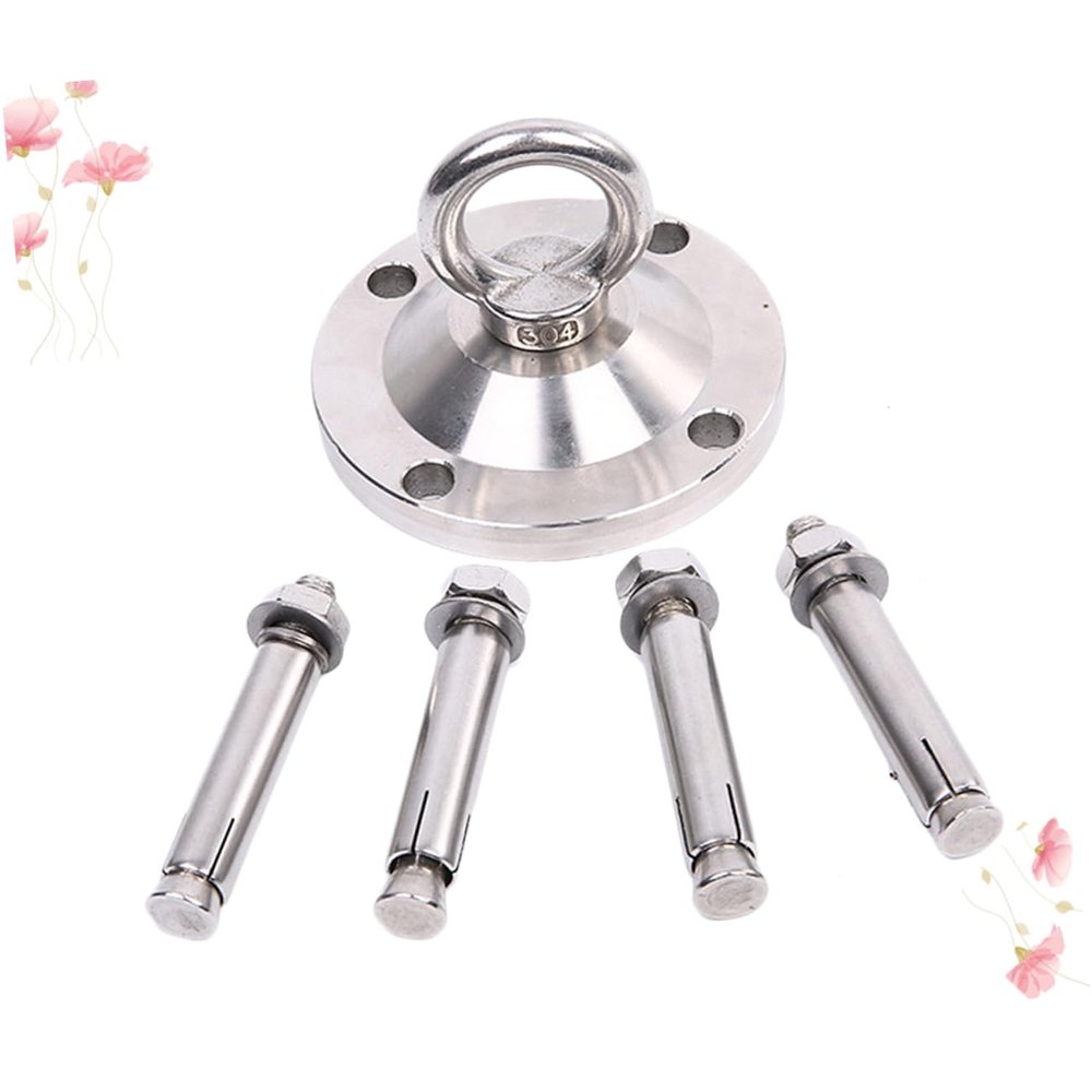 GRIRIW Rotating Stainless Steel Dog Tie-Out Stake, 360° Swivel, Spiral Design