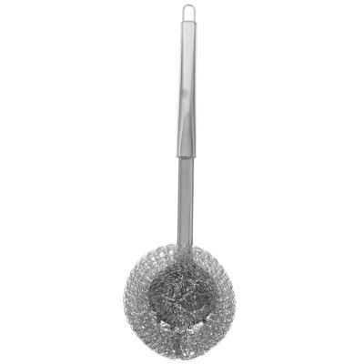 Stainless Steel Scrubber with Handle for Kitchen, Pots, and Grills