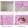 LDLCYCN Pink (H), 70 x 190 cm (S) Massage Table Pad, Thickened Breathable Salon Bed Cover with Face Hole and Elastic view 4
