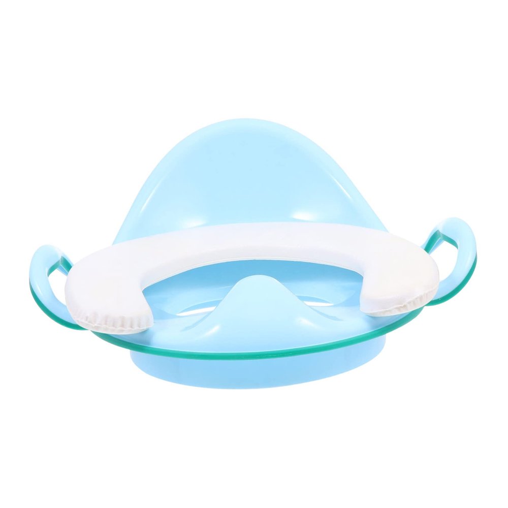 Children’s Toilet Training Seat with Handles, PP, Green, 1 Set