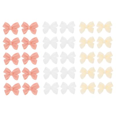 FRCOLOR Resin Bow Nail Charms, Delicate Smooth Nail Decorations, 100 Pieces