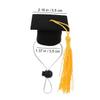Kisangel 4-Pack Mini Graduation Caps for Kittens and Small Pets view 2