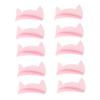 Healeved 5 Pairs Self-Adhesive Silicone Lash Lift Pads, Pink Cat-Ear Shape view 1