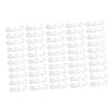 50 Plastic Mask Hooks, White, Adjustable Extensions view 1