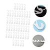 50 Plastic Mask Hooks, White, Adjustable Extensions view 3
