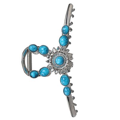 Blue Gemstone Hair Claw Clip for Women
