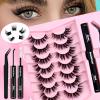 70-Piece Fluffy Cluster Lash Extension Kit with Bond & Seal, Remover and Tweezers view 2