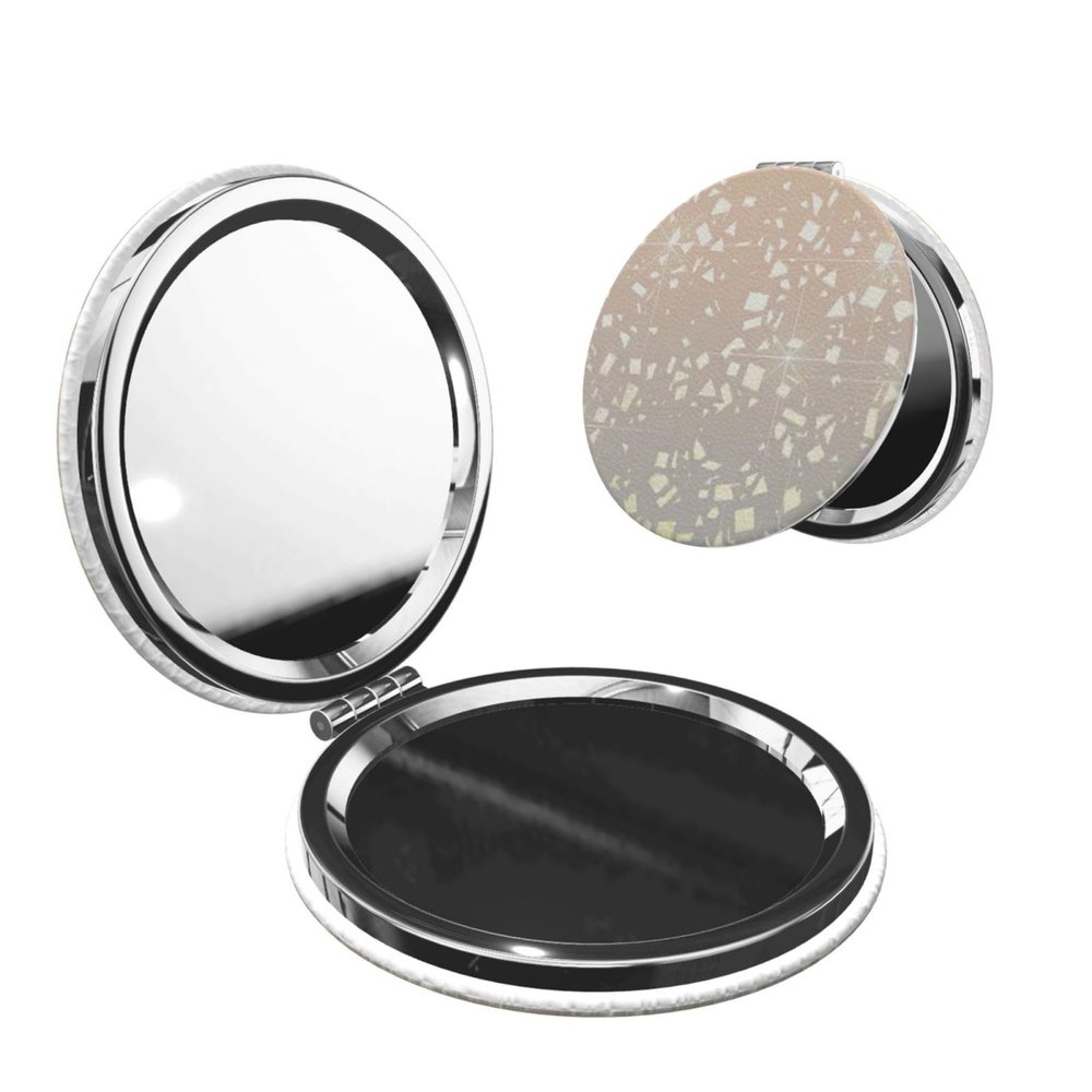 InOmak Vintage Glamour Gold Star Foil Compact Travel Makeup Mirror