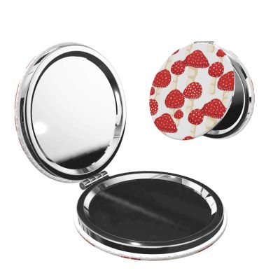 InOmak Fly Agaric Red Mushroom Pattern Travel Makeup Mirror